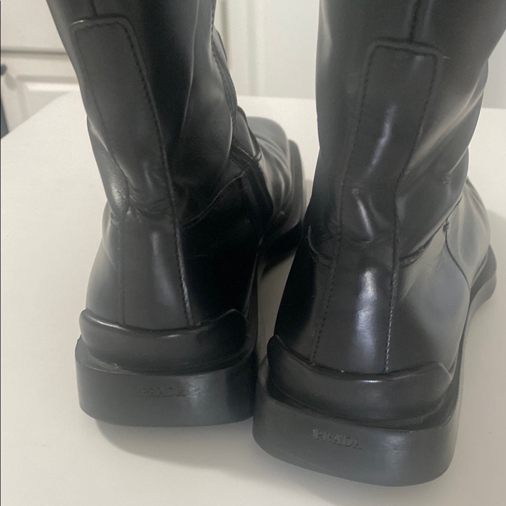 Prada Men's Black Leather Boots Size 7 Retail for $1590 - Picture 16 of 16